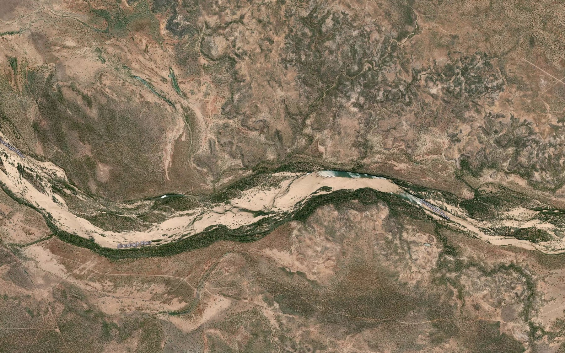 Satellite map of the Cleanskin Creek