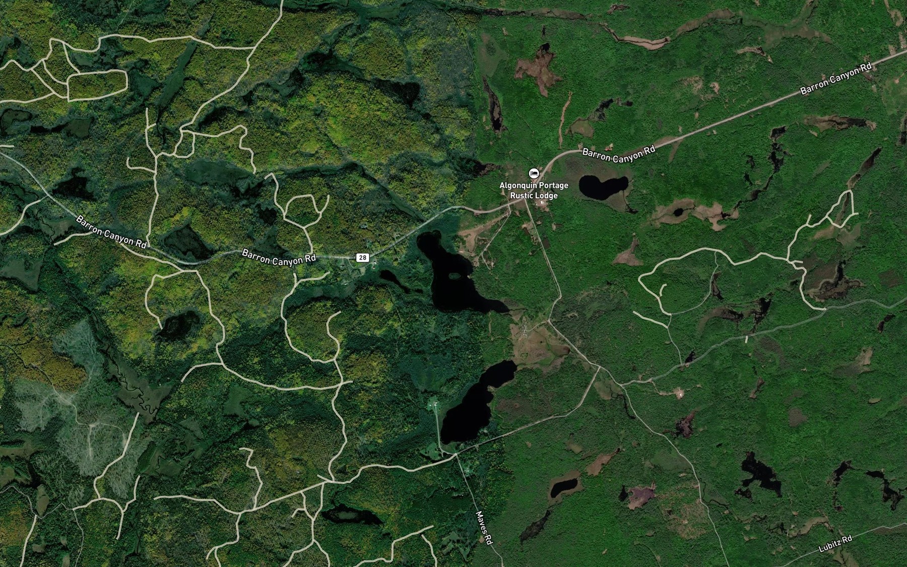 Satellite map of the Supple Lake