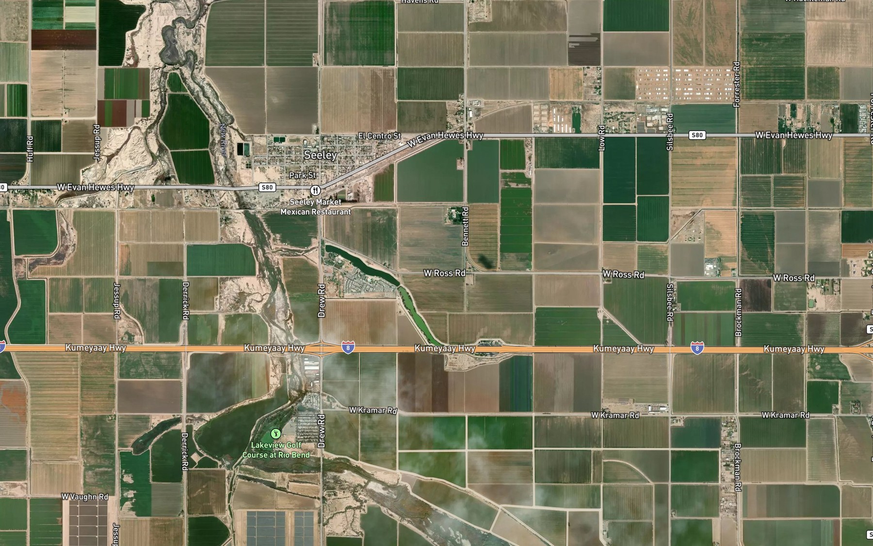 Satellite map of the Elder Lateral One
