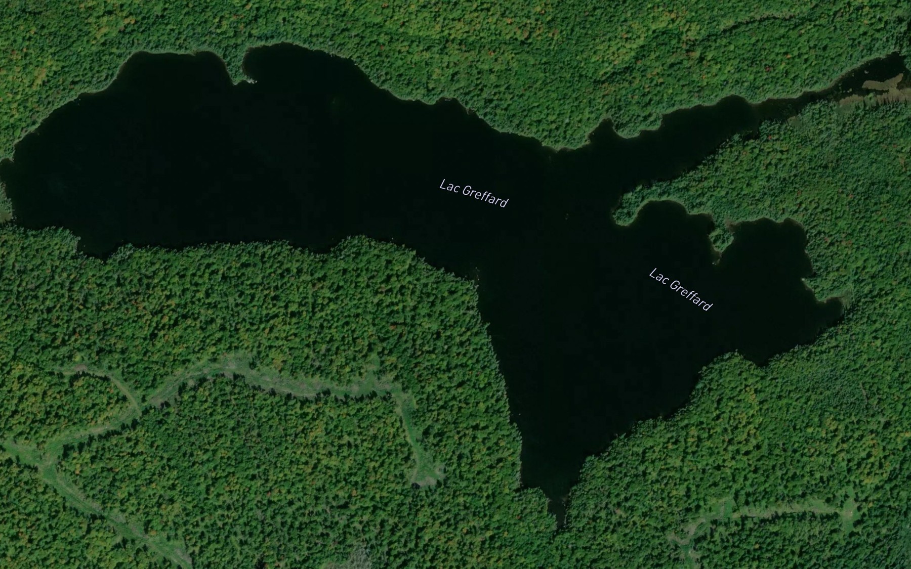 Satellite map of the Lac Greffard
