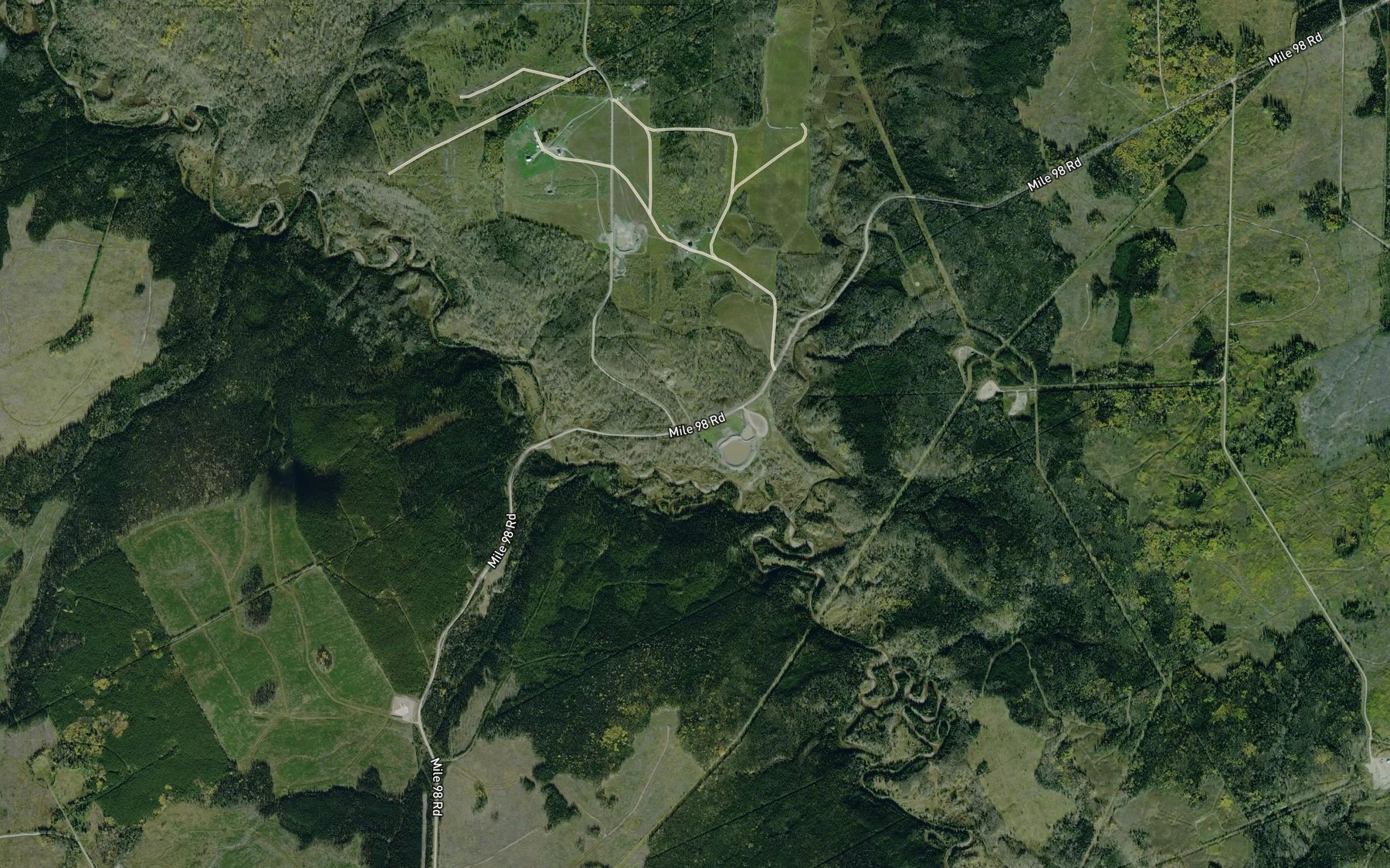 Satellite map of the Inglis Creek