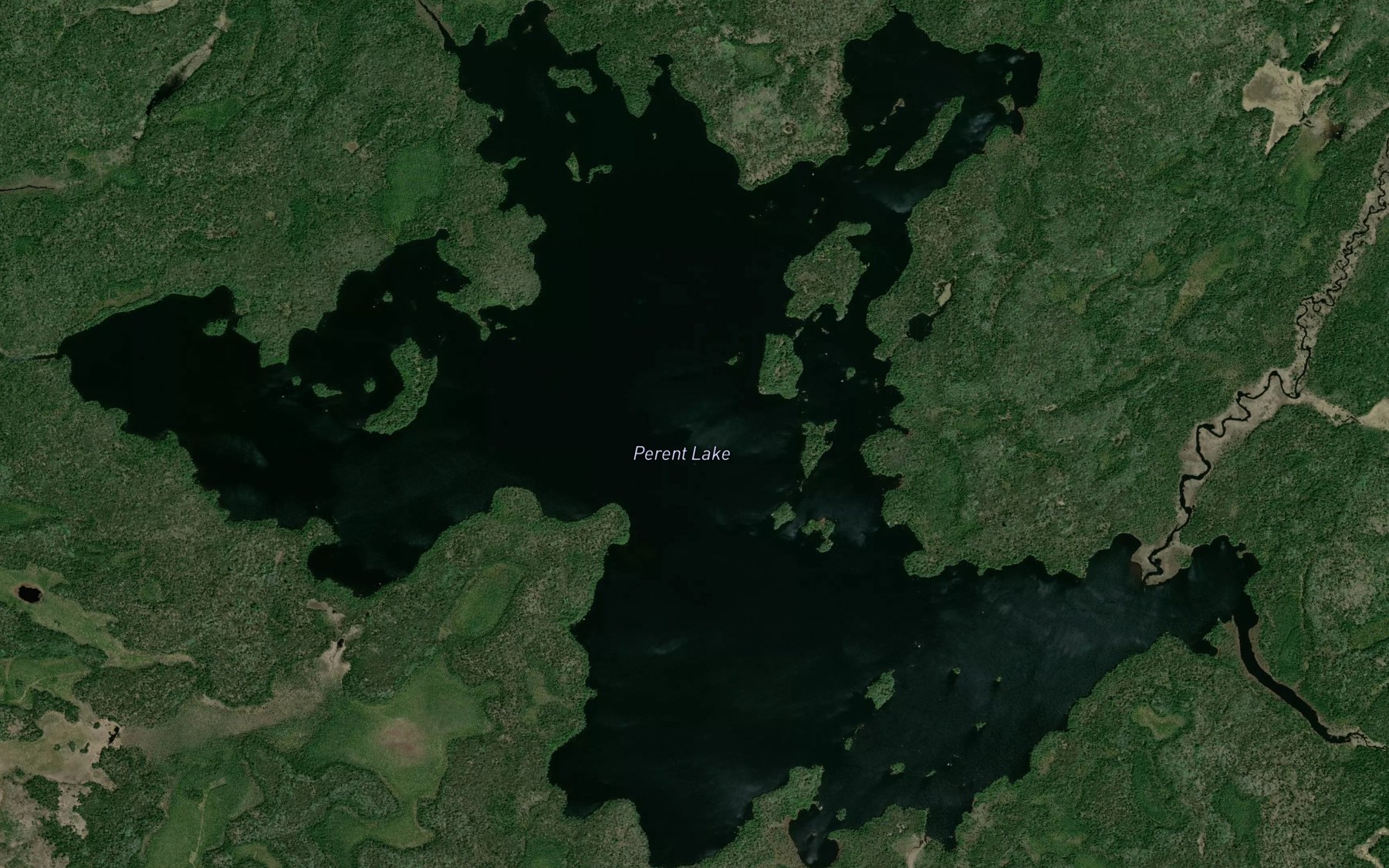 Satellite map of the Perent Lake