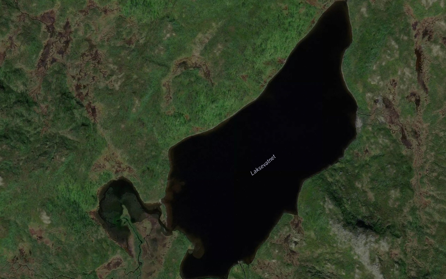 Satellite map of the Laksevatnet