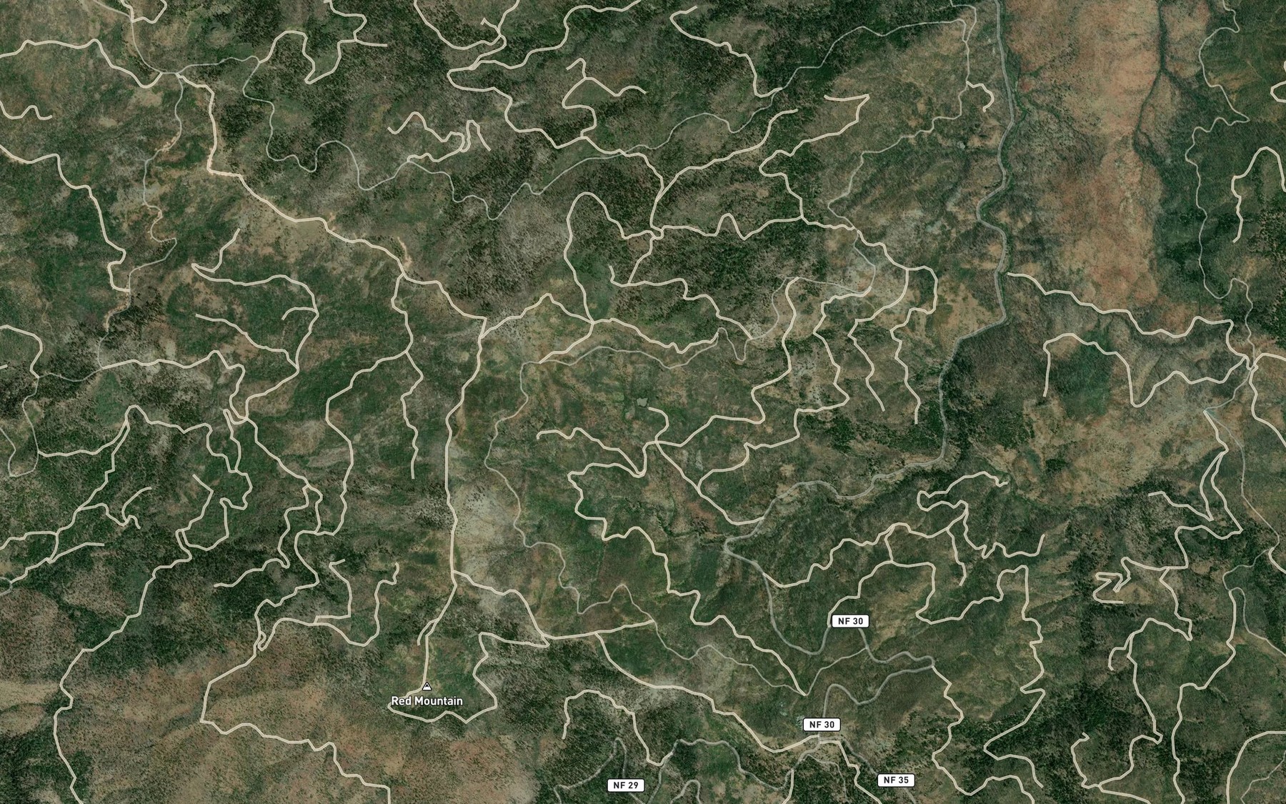 Satellite map of the Hell to Find Lake
