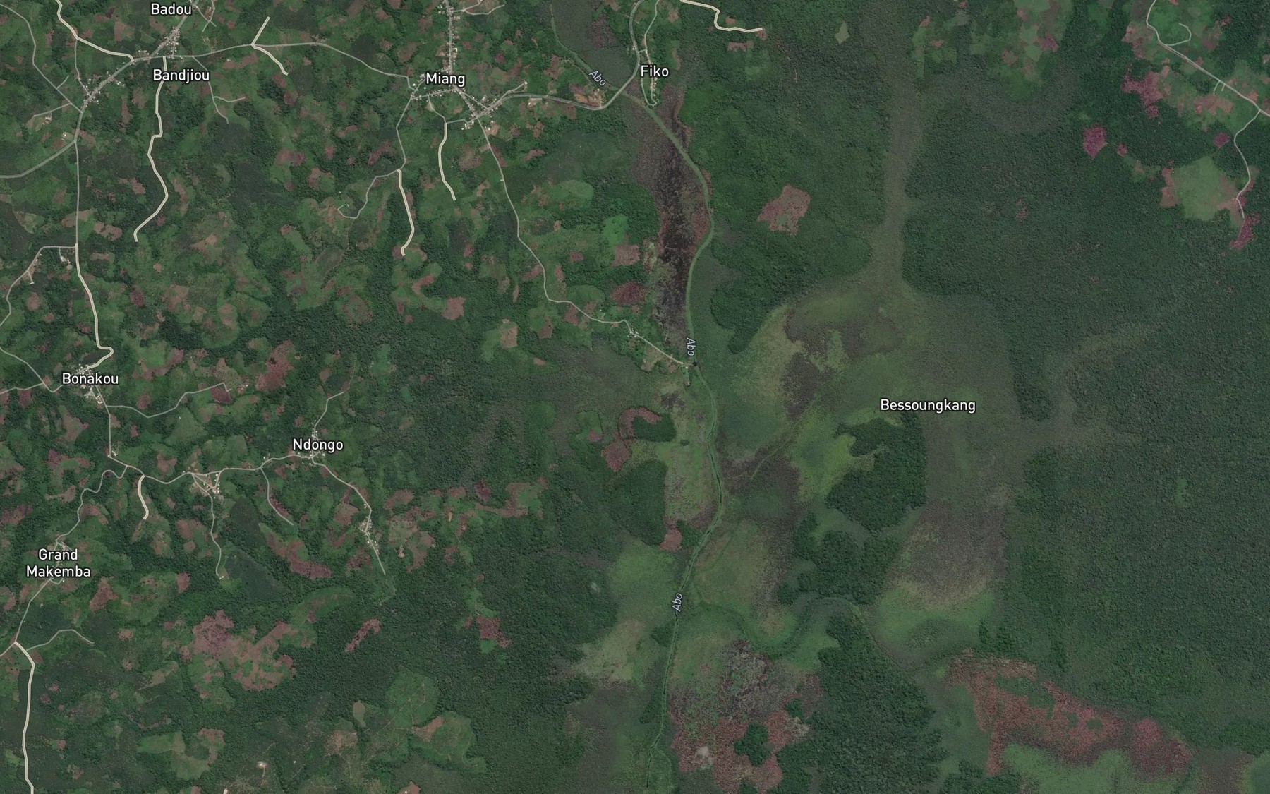 Satellite map of the Ndou