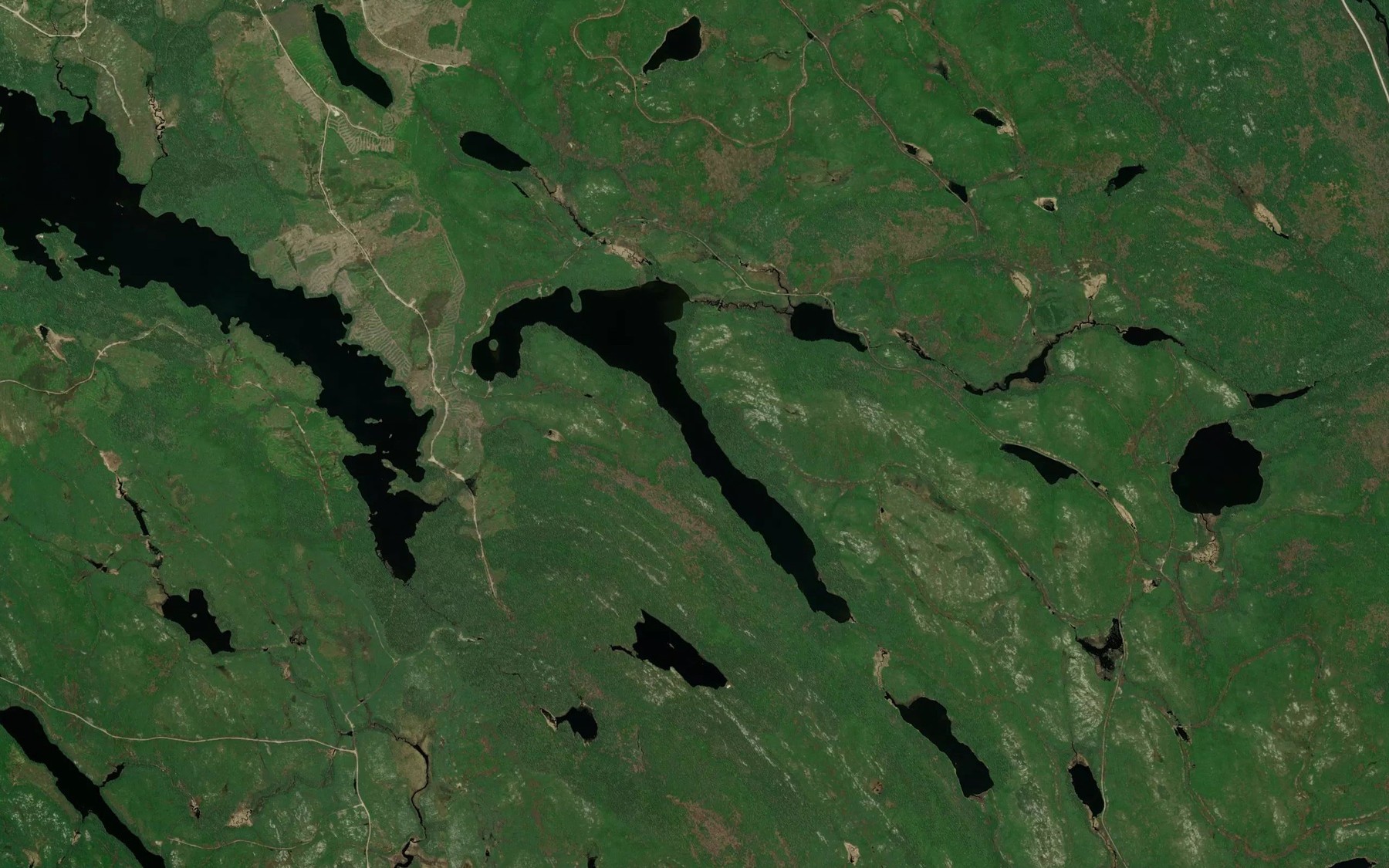 Satellite map of the Lac Papillon