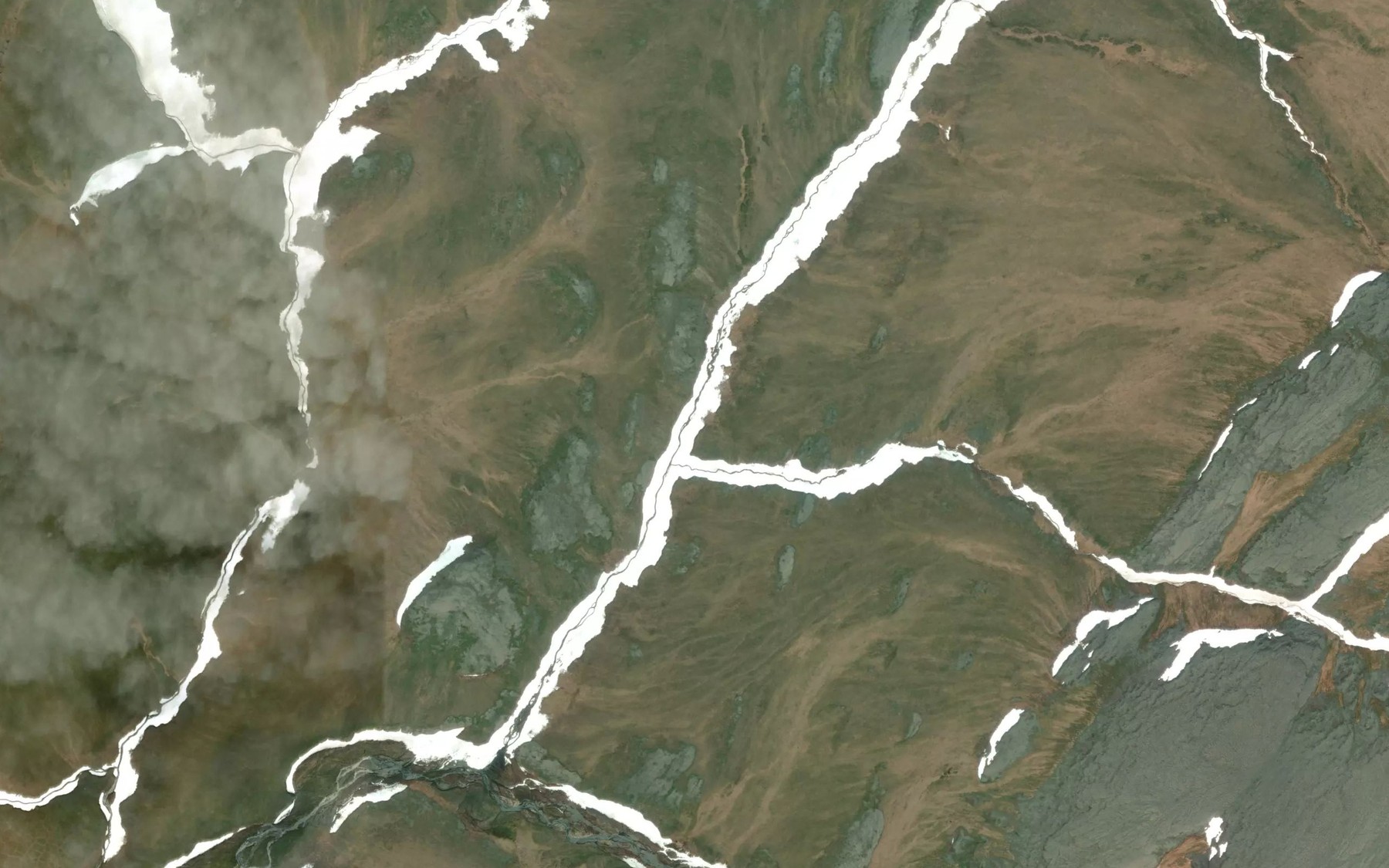 Satellite map of the Bird Creek