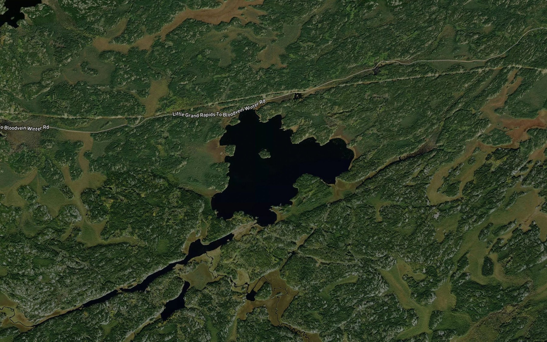 Satellite map of the Allan Johnston Lake