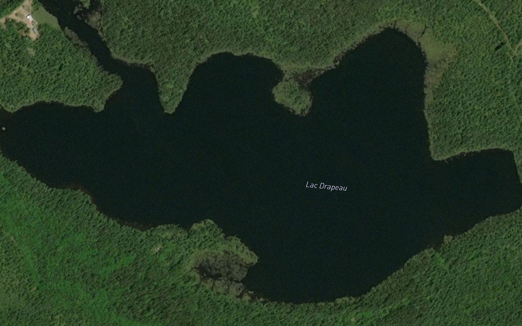 Satellite map of the Lac Drapeau