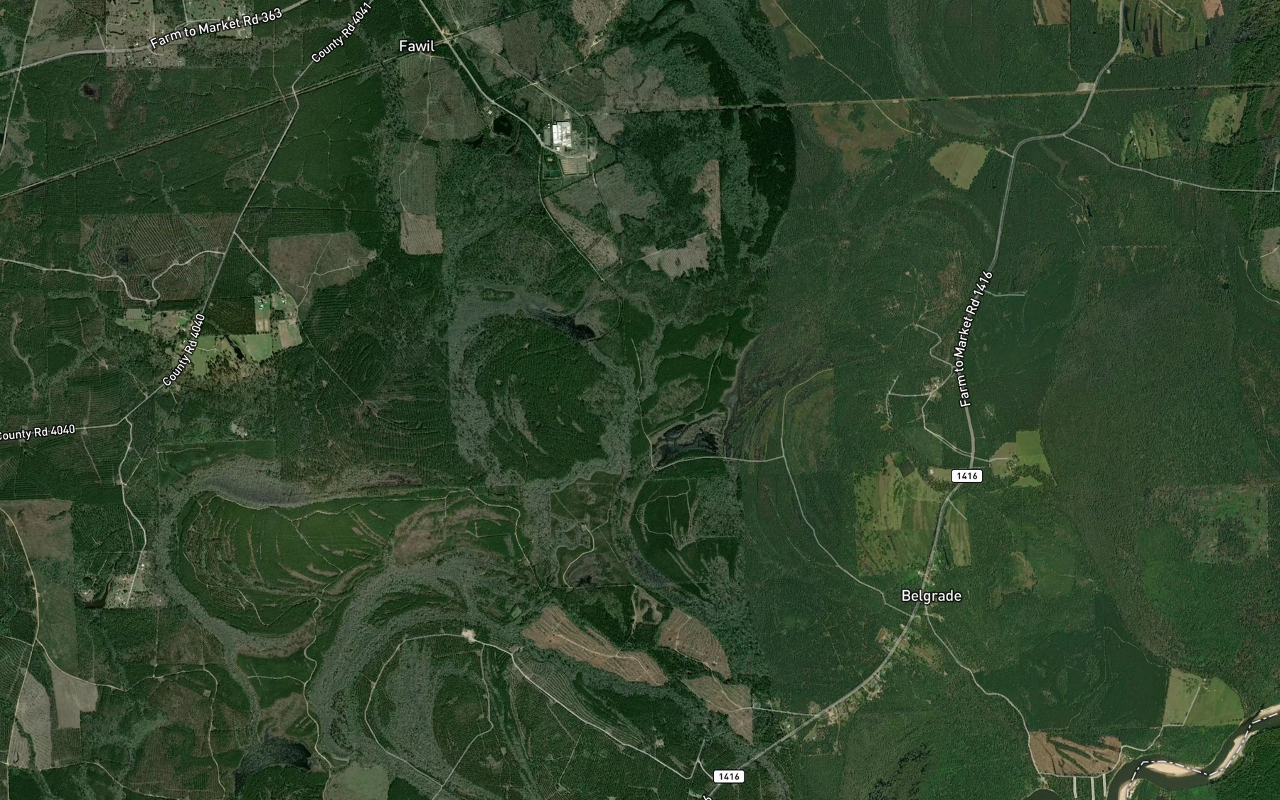 Satellite map of the Red Branch
