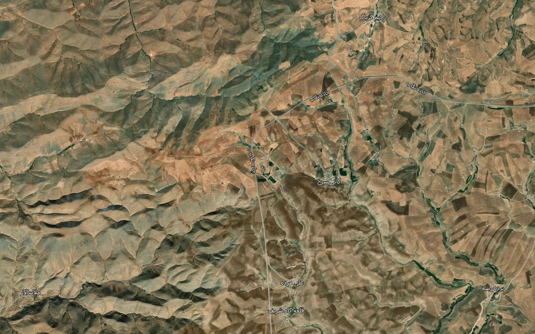 Satellite map of the Kani-ye Pankeh