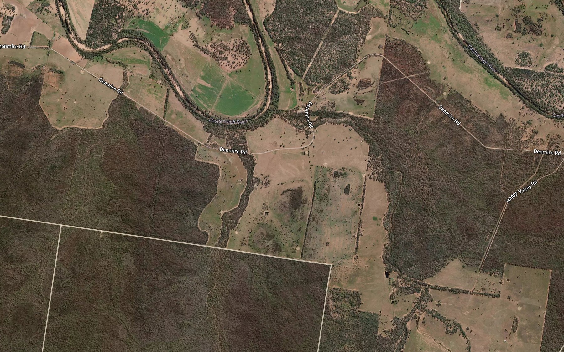 Satellite map of the Denmire Creek
