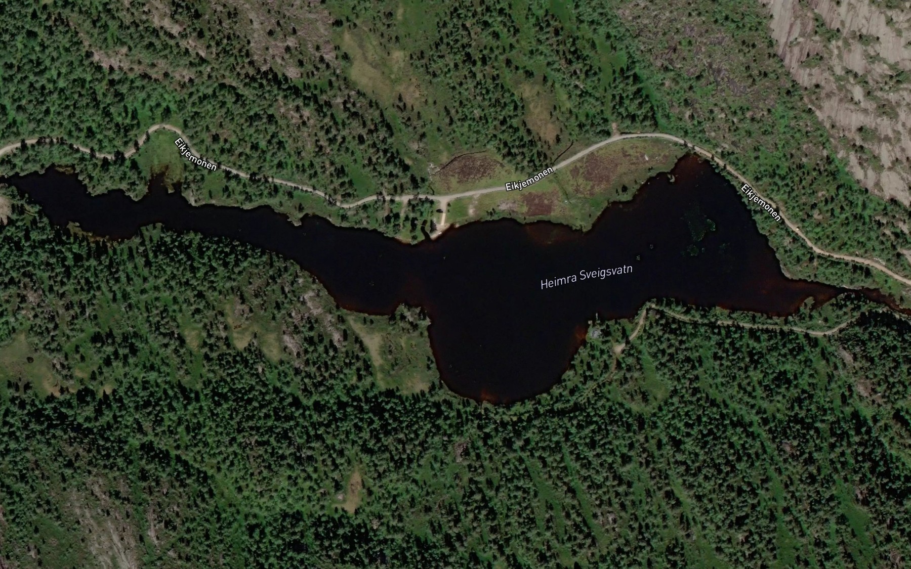 Satellite map of the Sveigsvatnet,heimste