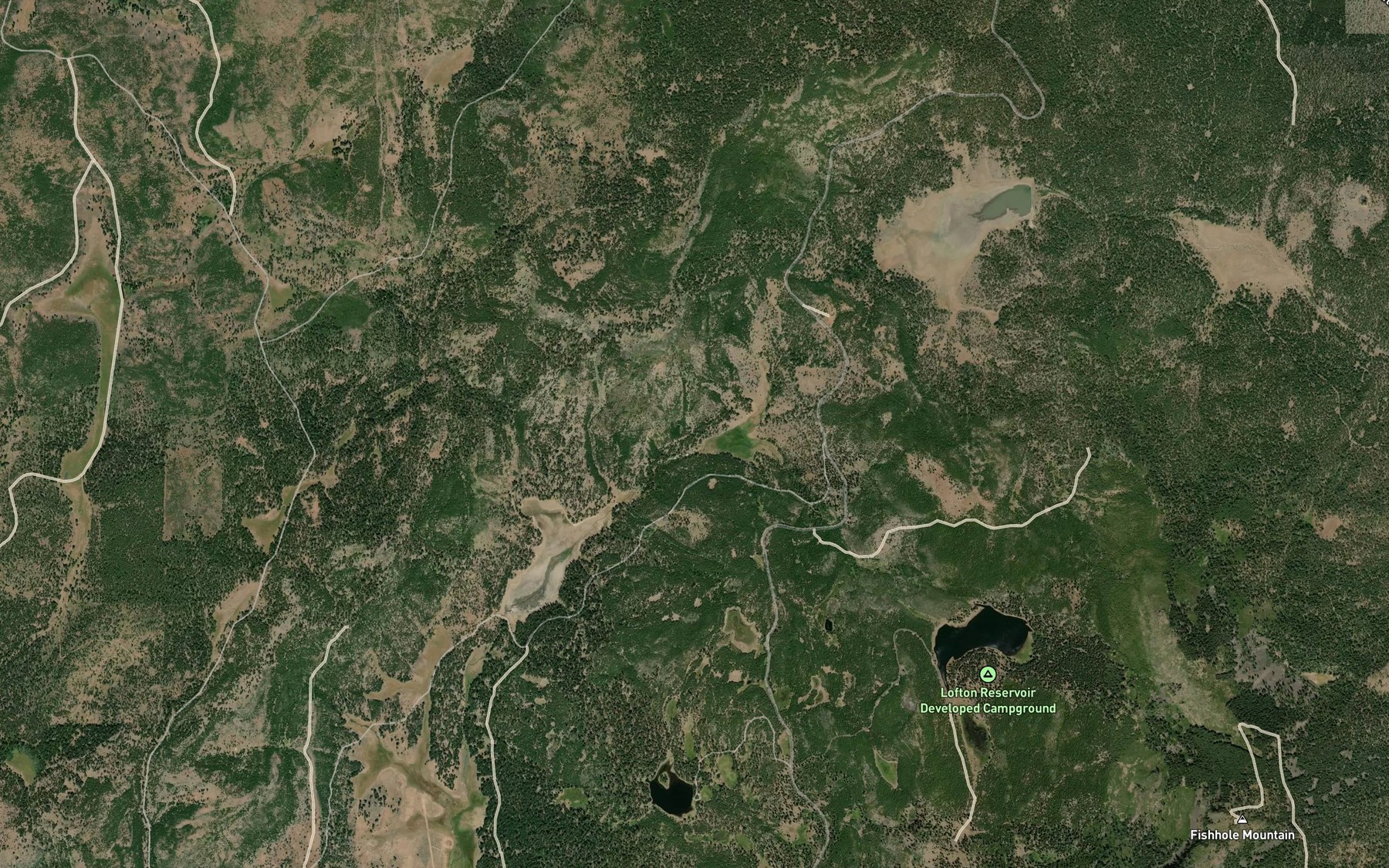 Satellite map of the Doe Spring