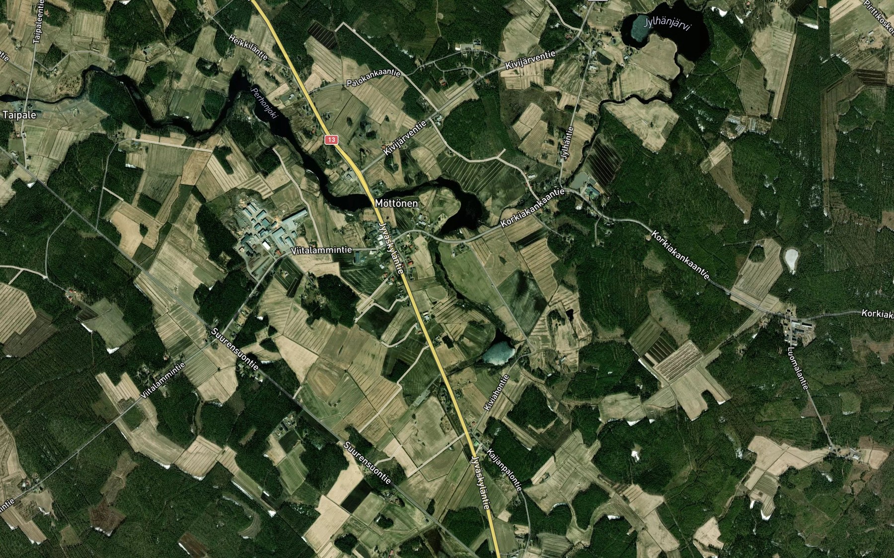 Satellite map of the Palolampi