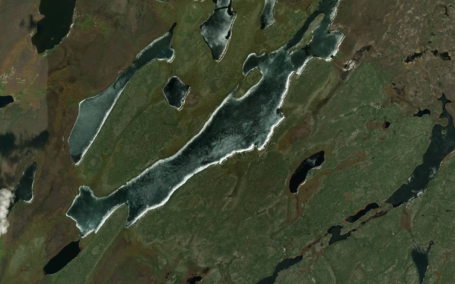 Satellite map of the Jewison Lake