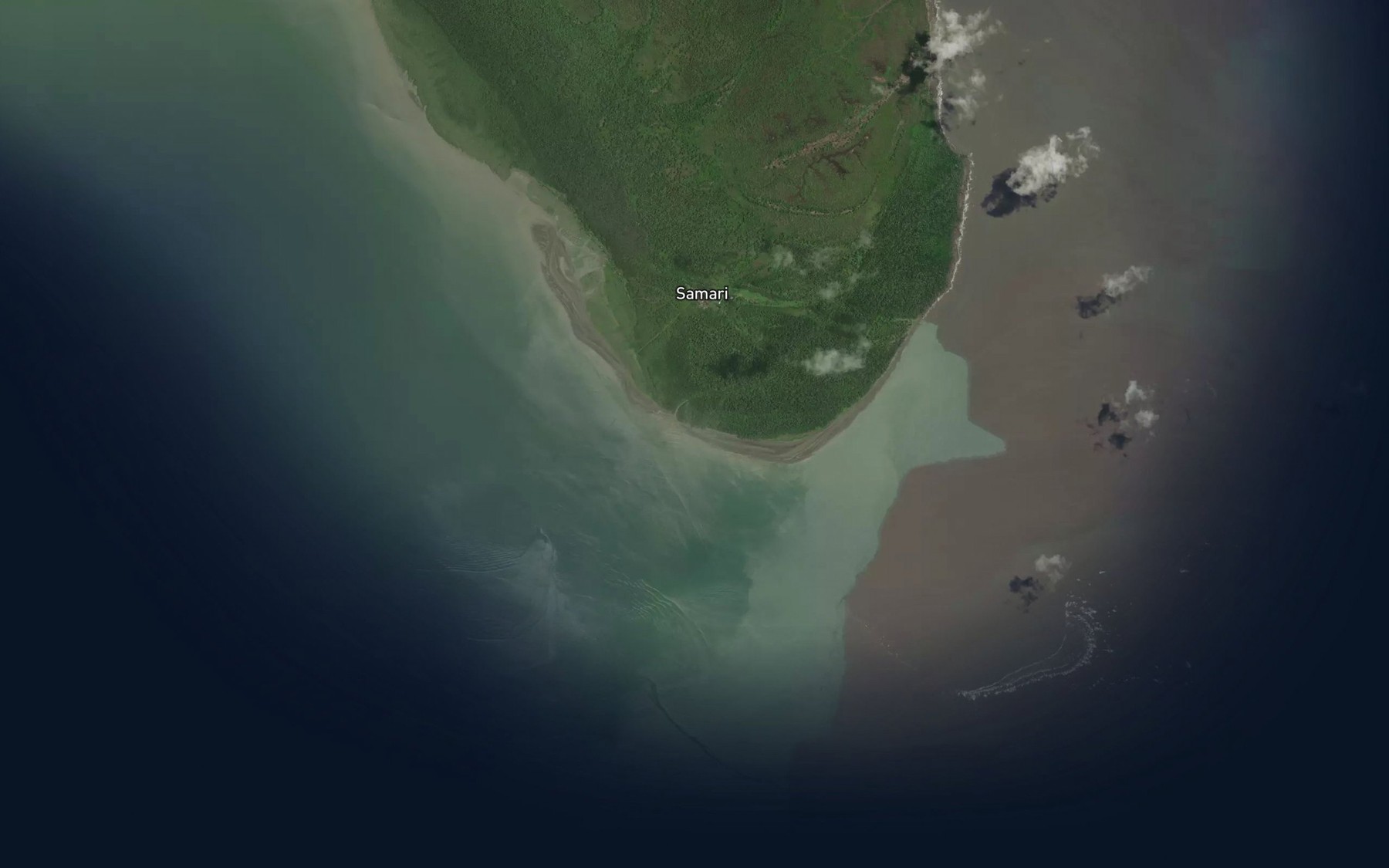 Satellite map of the Samari Turi Creek