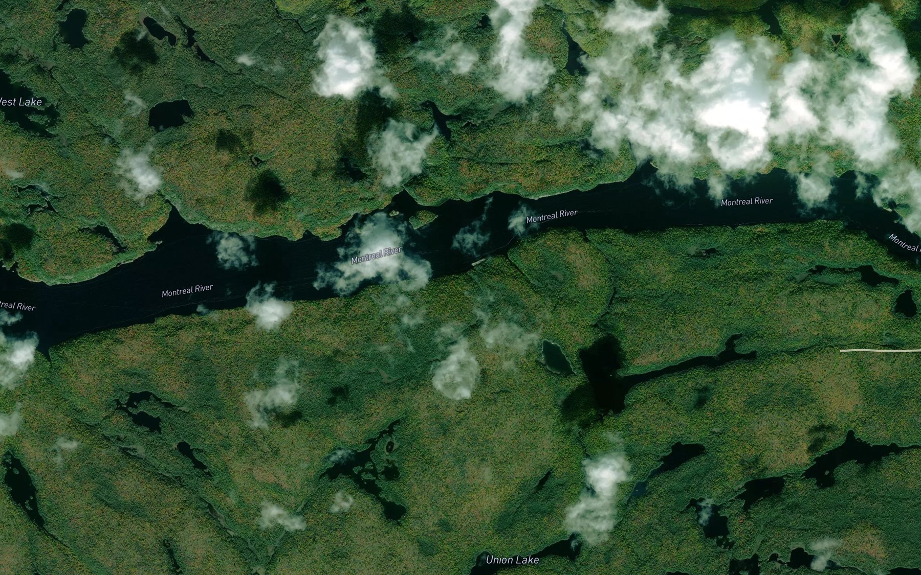 Satellite map of the Sonny Creek