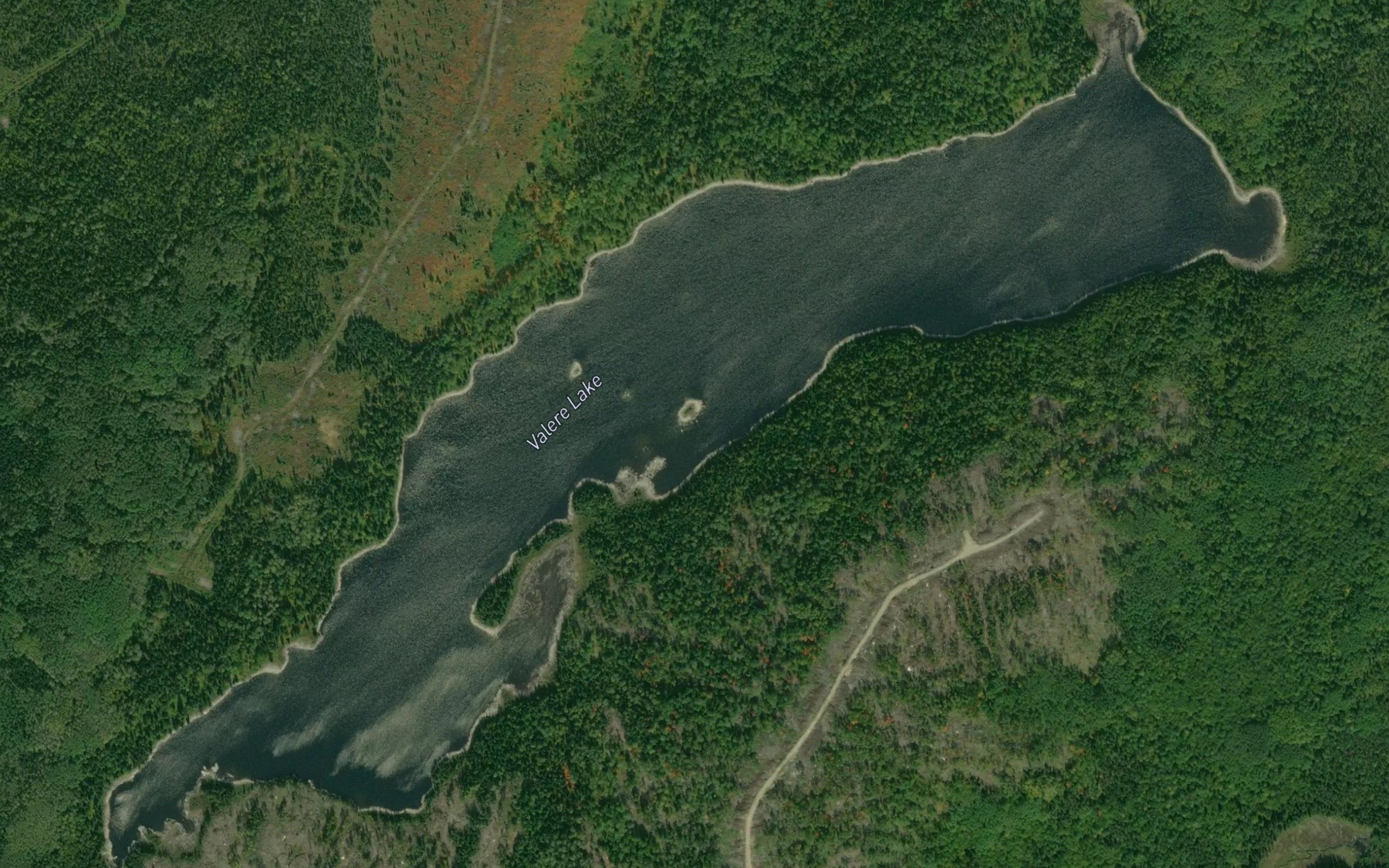 Satellite map of the Valere Lake