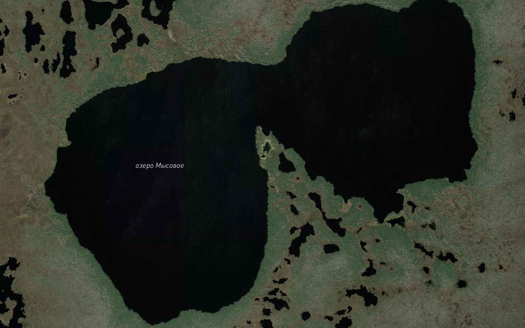 Satellite map of the Ozero Mysovoye