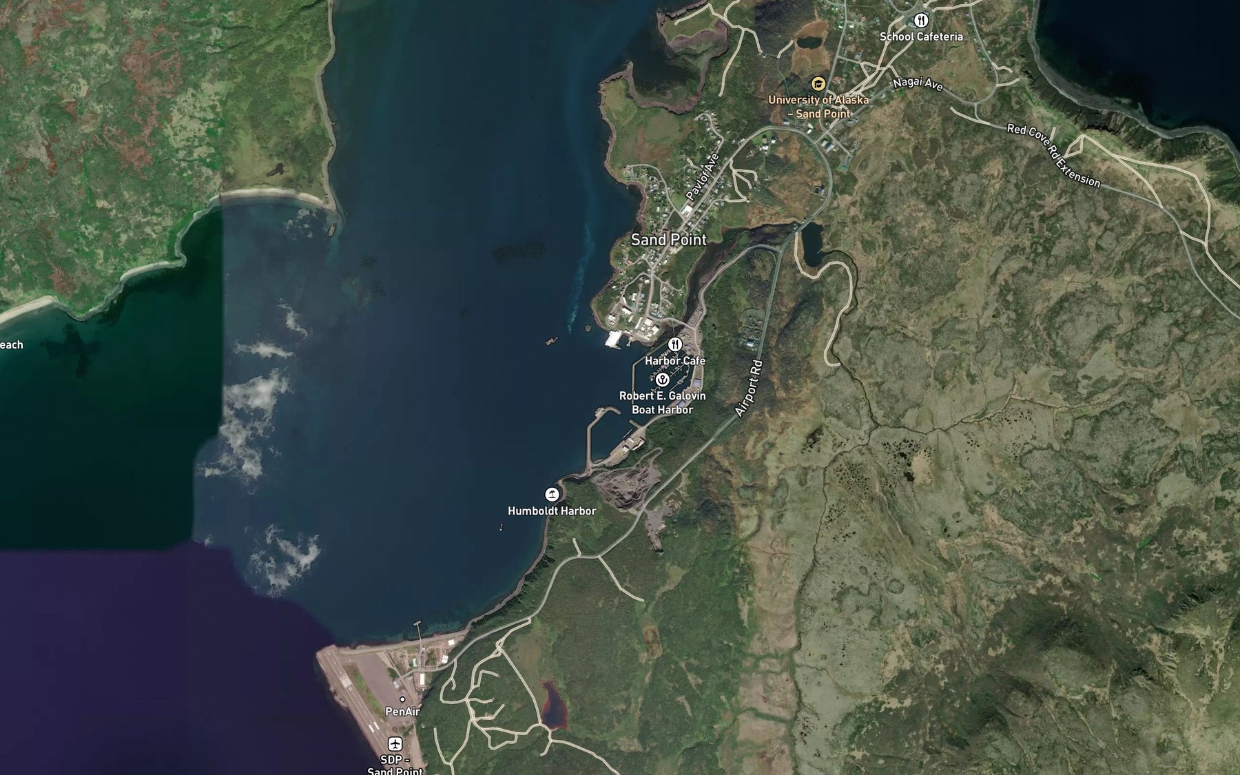 Satellite map of the Humboldt Harbor