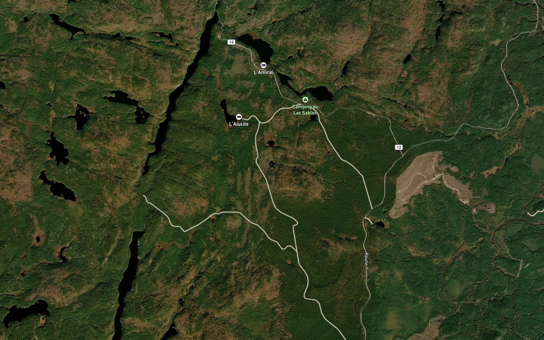 Satellite map of the Lac du Myrique