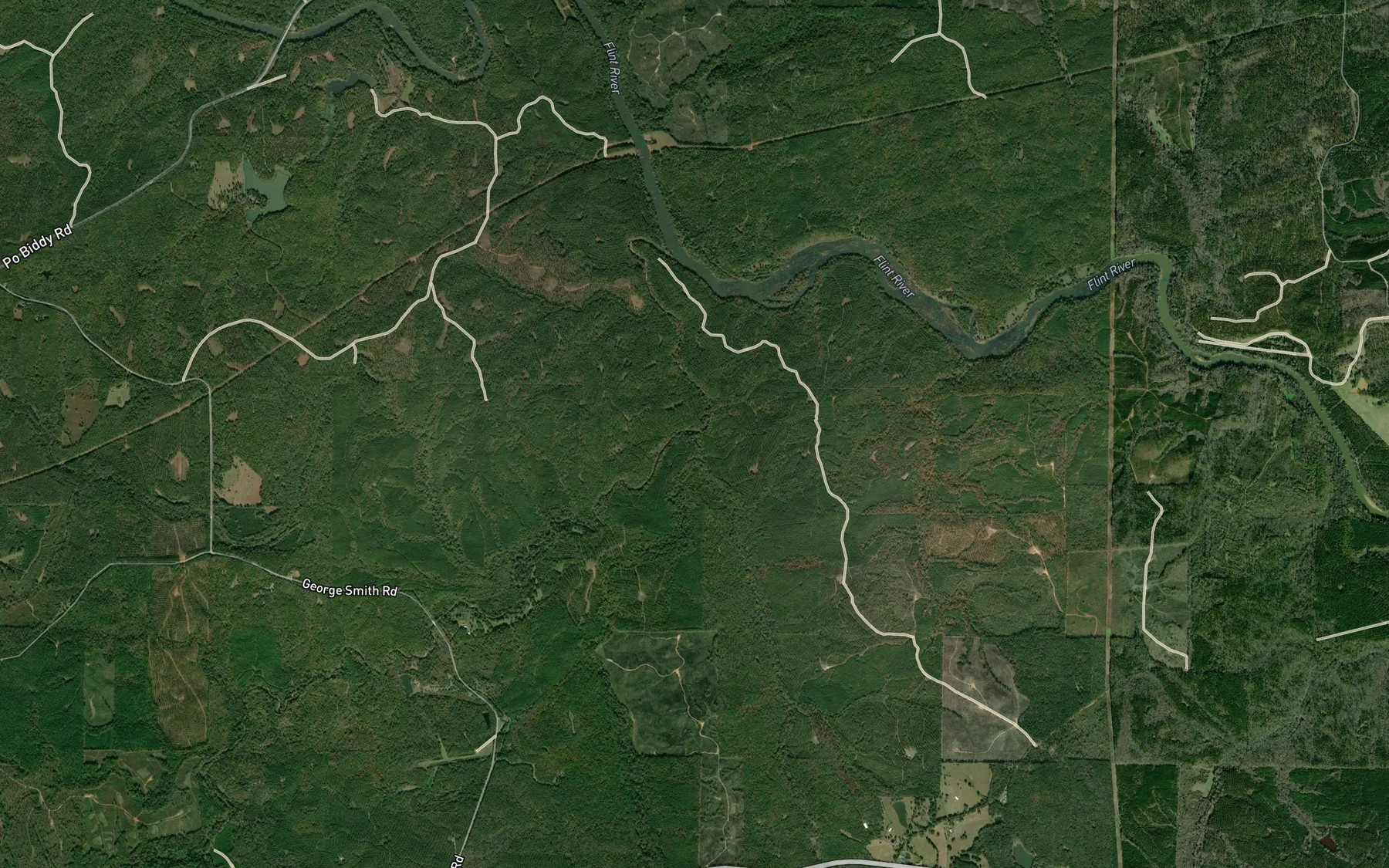 Satellite map of the Barfield Creek