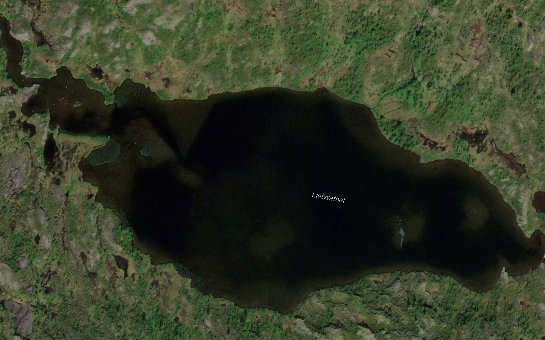 Satellite map of the Lielvvatnet