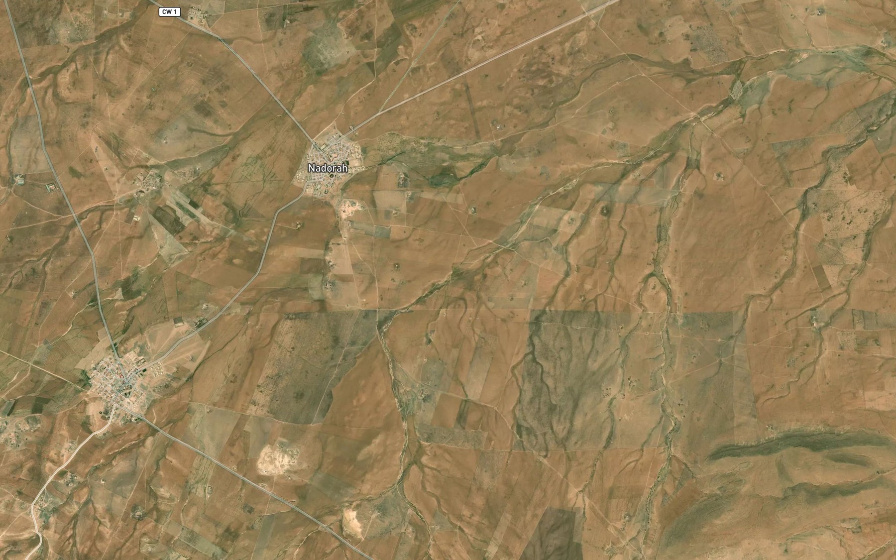 Satellite map of the Oued Meramda