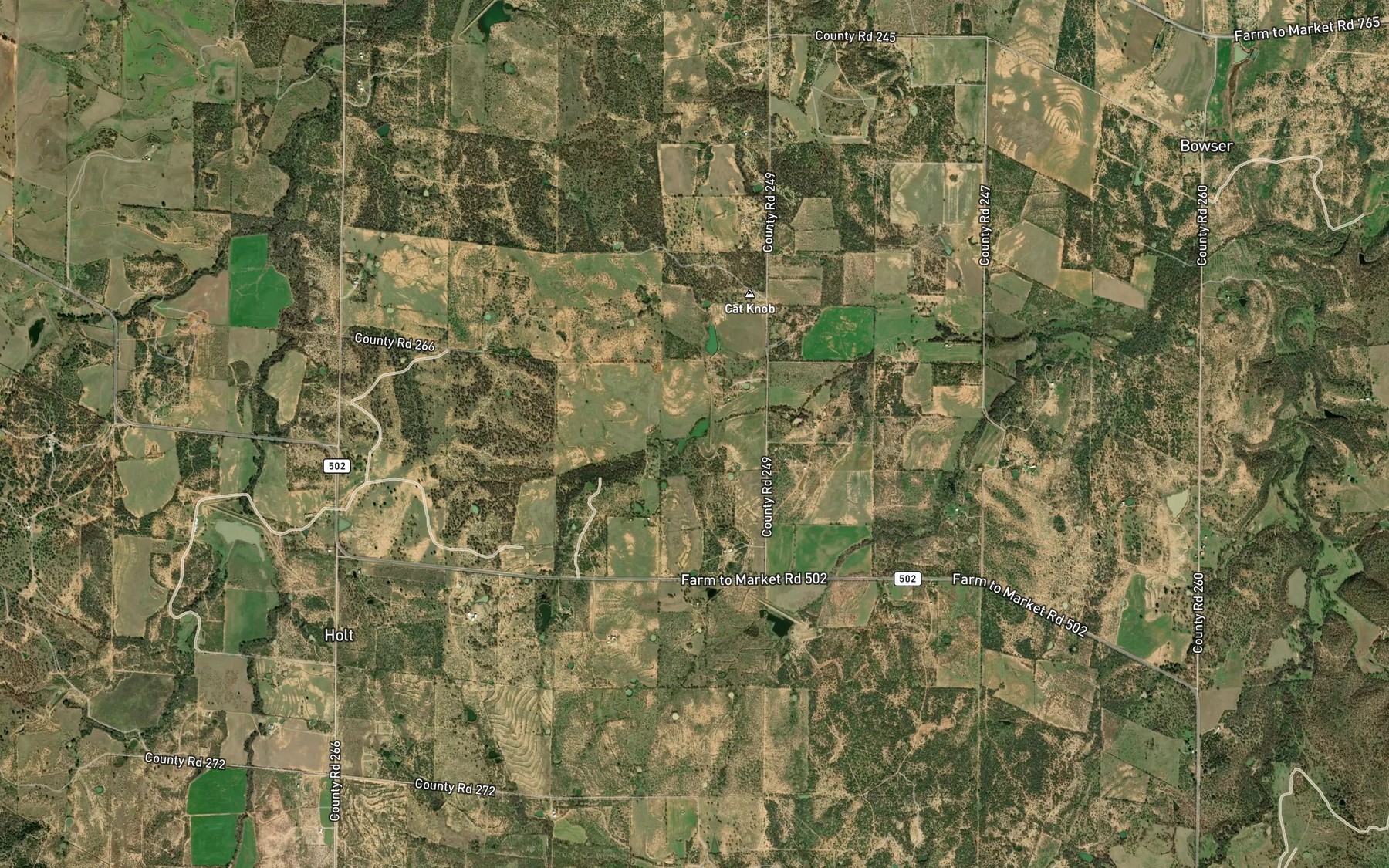 Satellite map of the Southeast Laterals Watershed Reservoir Number 10