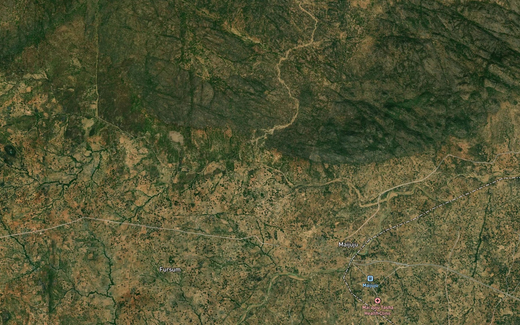 Satellite map of the River Rudos