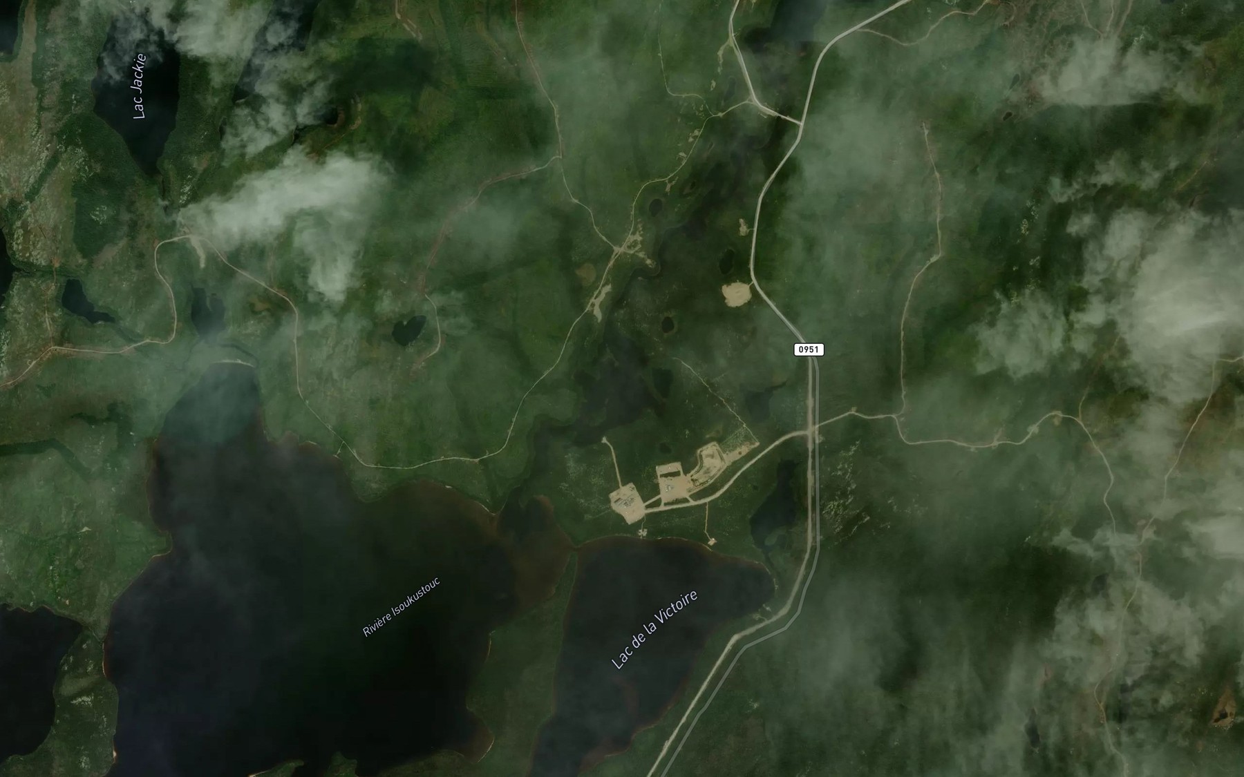 Satellite map of the Lac des Iles