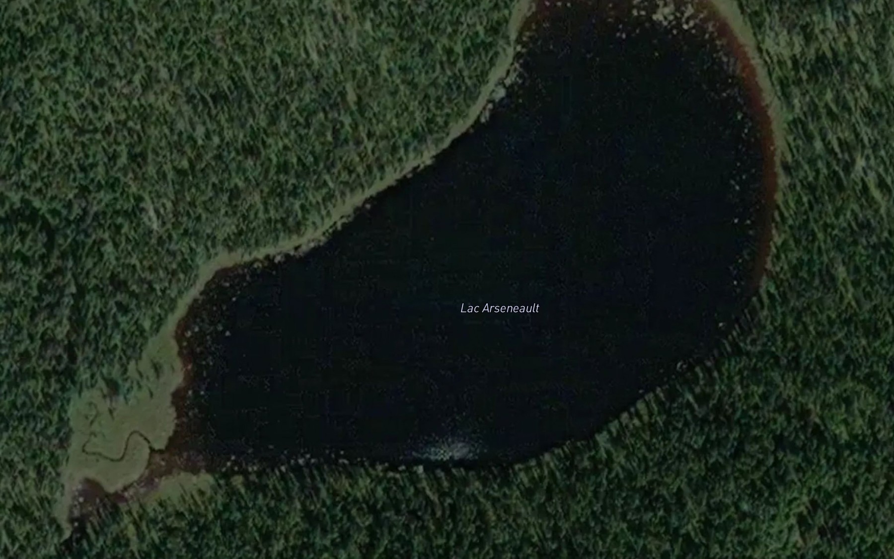 Satellite map of the Lac Arseneault