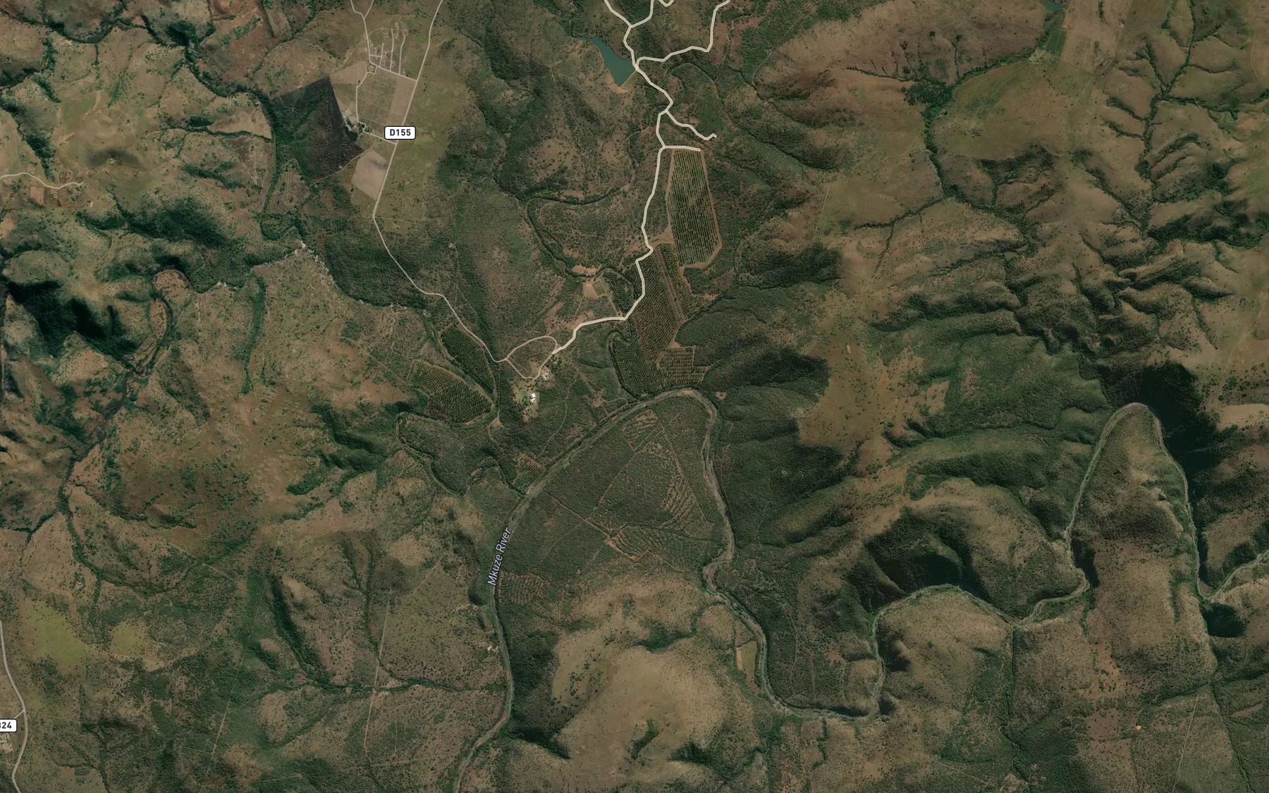 Satellite map of the Manzimhlophe