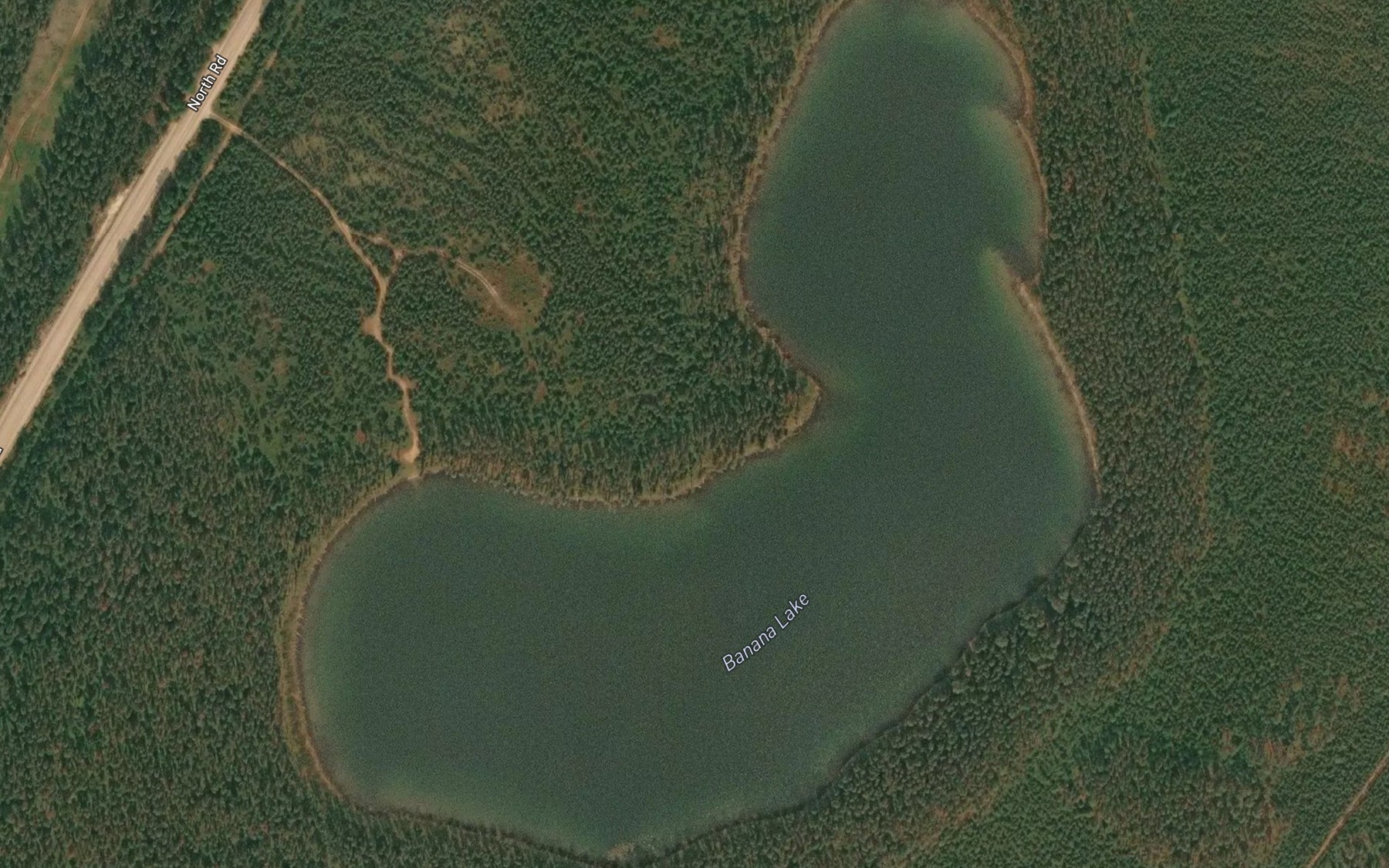 Satellite map of the Banana Lake