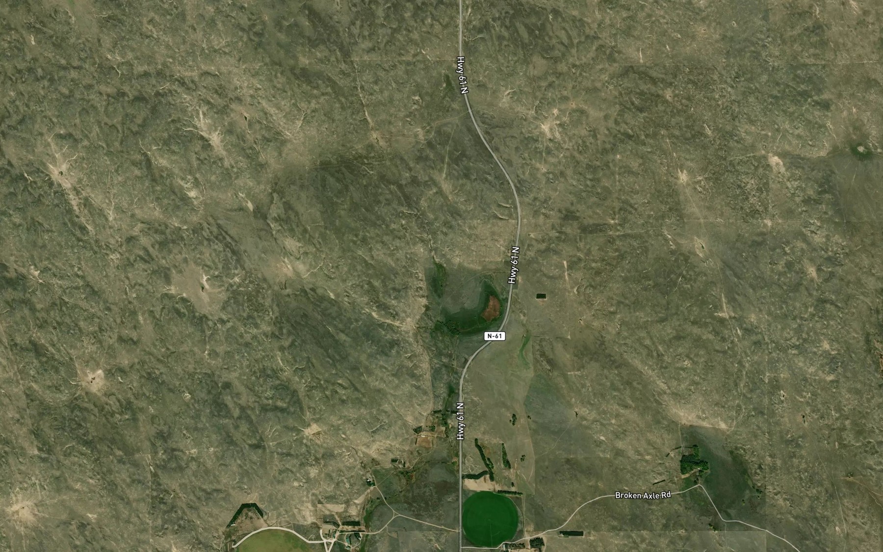 Satellite map of the Ackley Lake