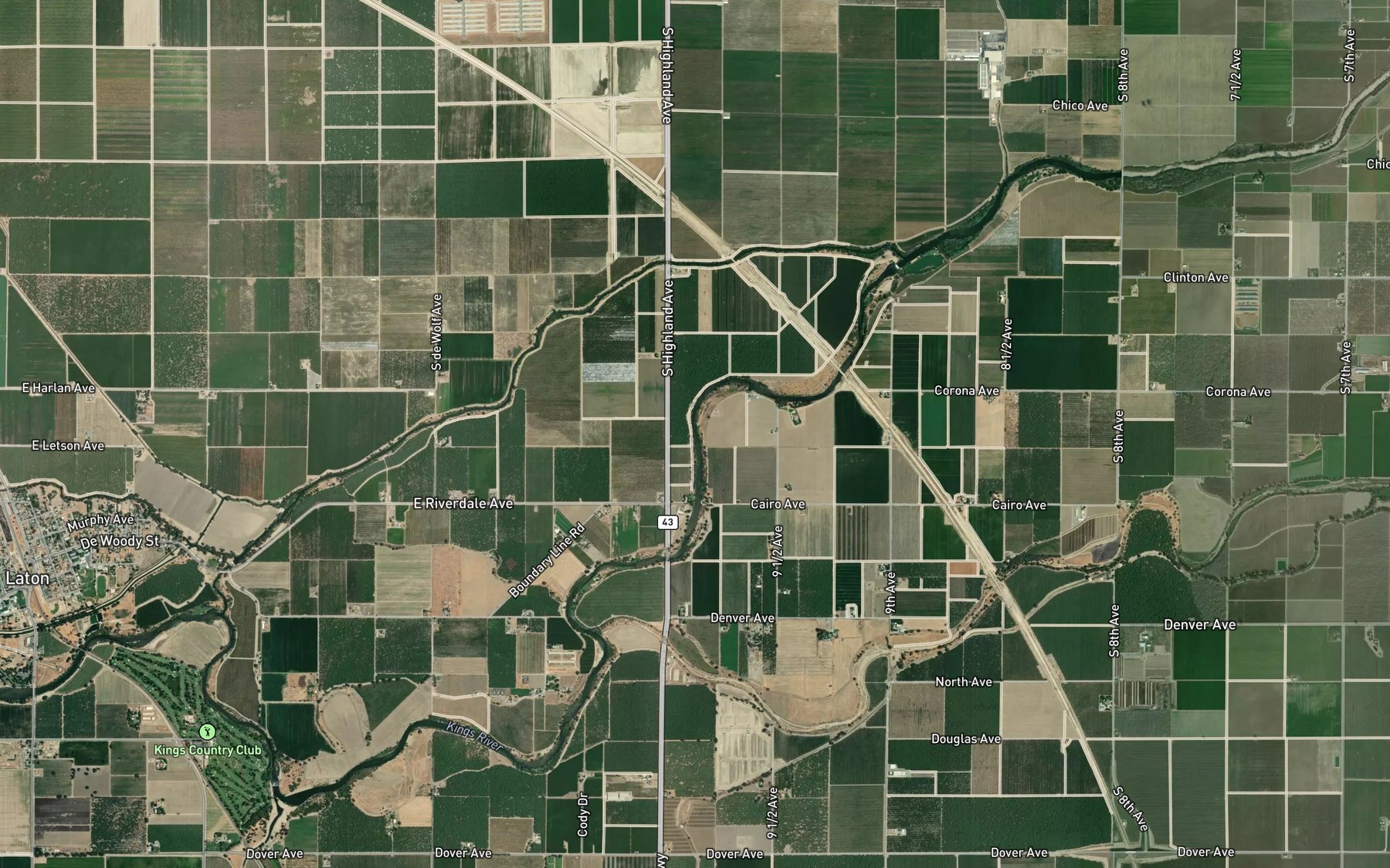 Satellite map of the Dutch John Cut