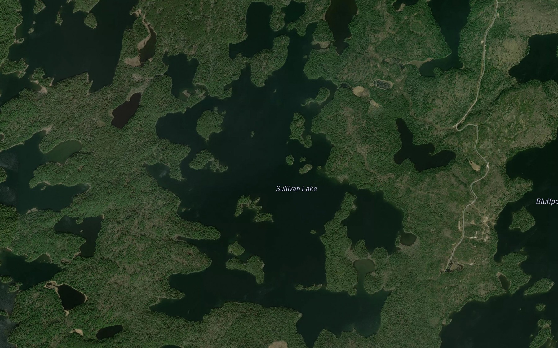 Satellite map of the Sullivan Lake