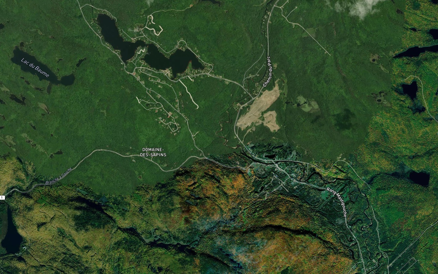 Satellite map of the Riviere Mastigouche Nord