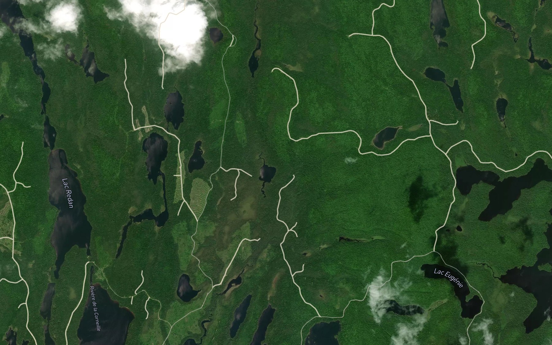 Satellite map of the Lac Valerie