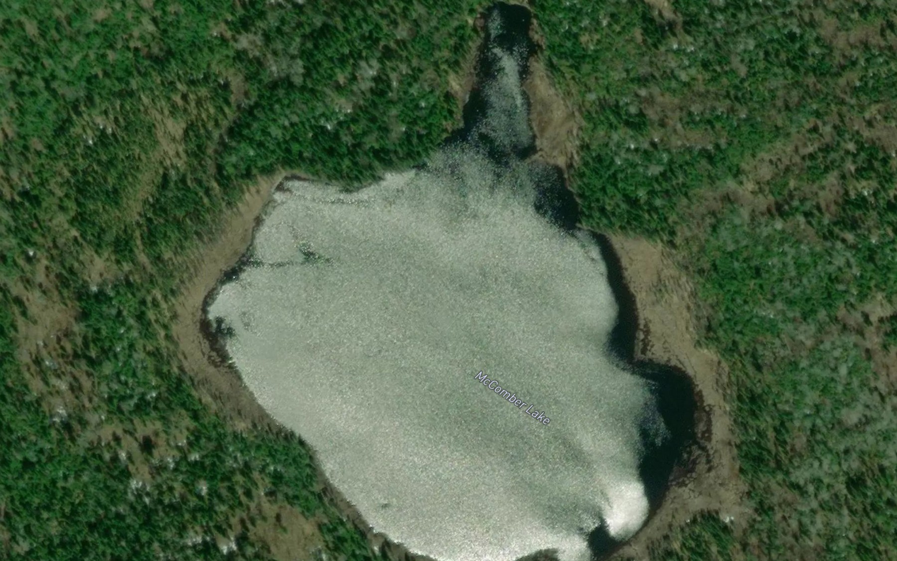 Satellite map of the McComber Lake
