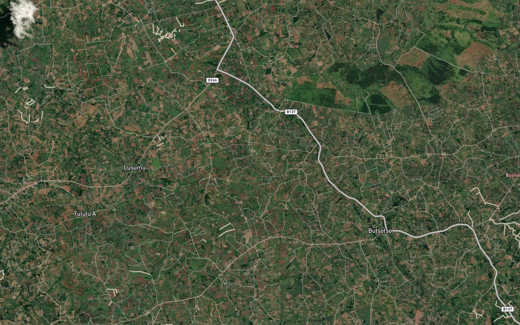 Satellite map of the Lusumu