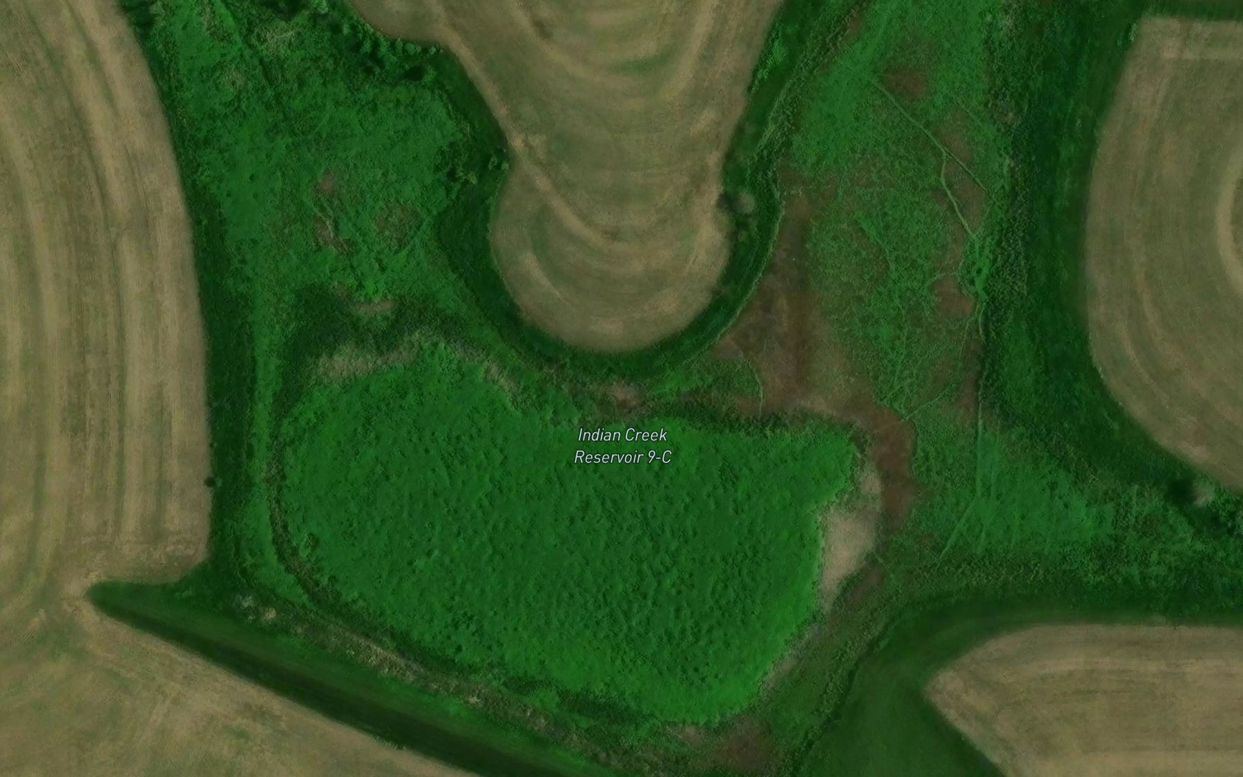 Satellite map of the Indian Creek Reservoir 9-C