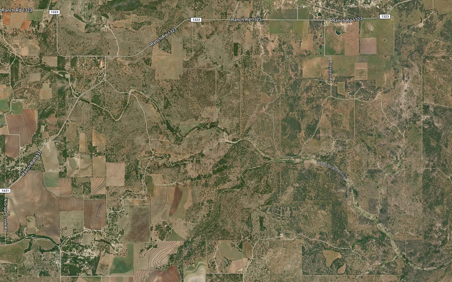 Satellite map of the Willow Creek