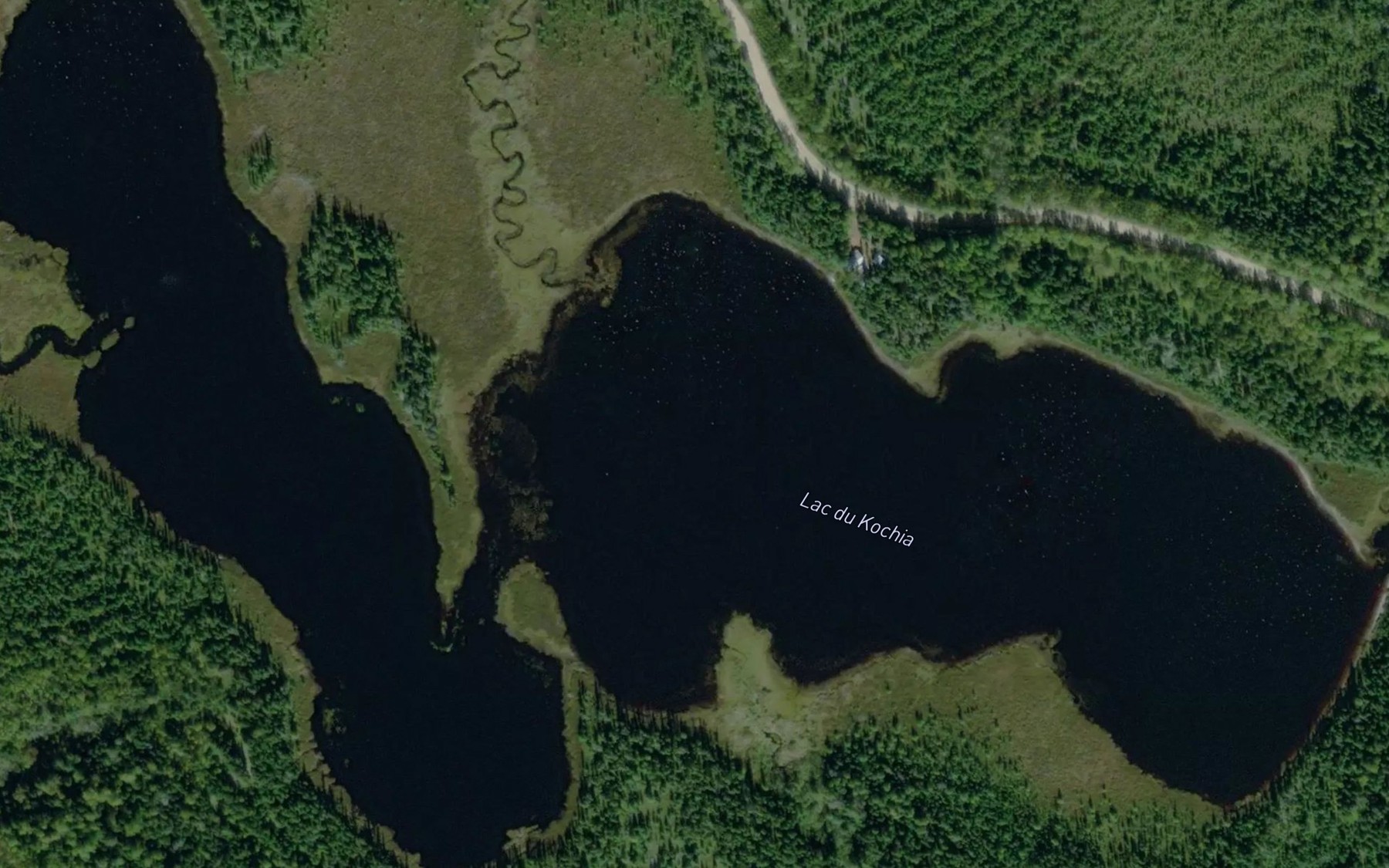 Satellite map of the Lac du Kochia