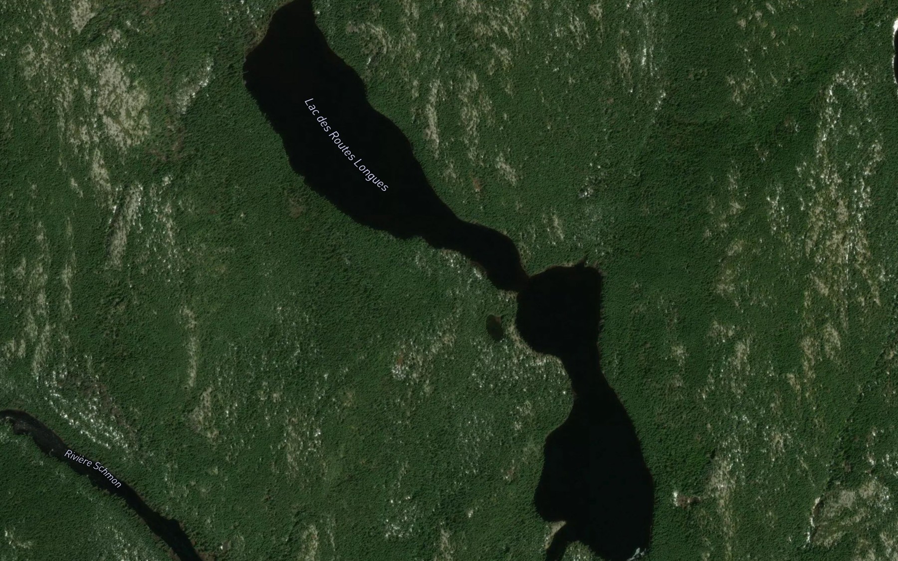 Satellite map of the Lac des Routes Longues