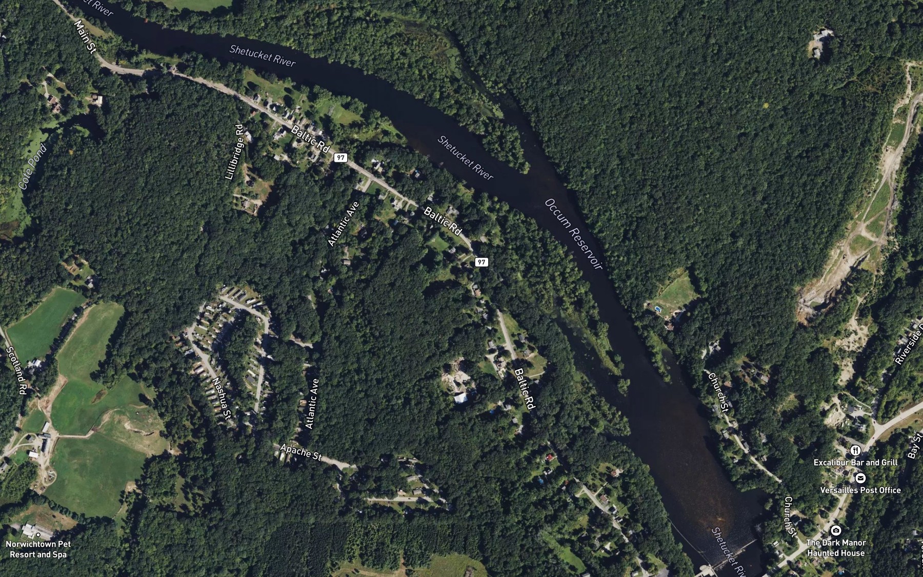 Satellite map of the Cold Brook
