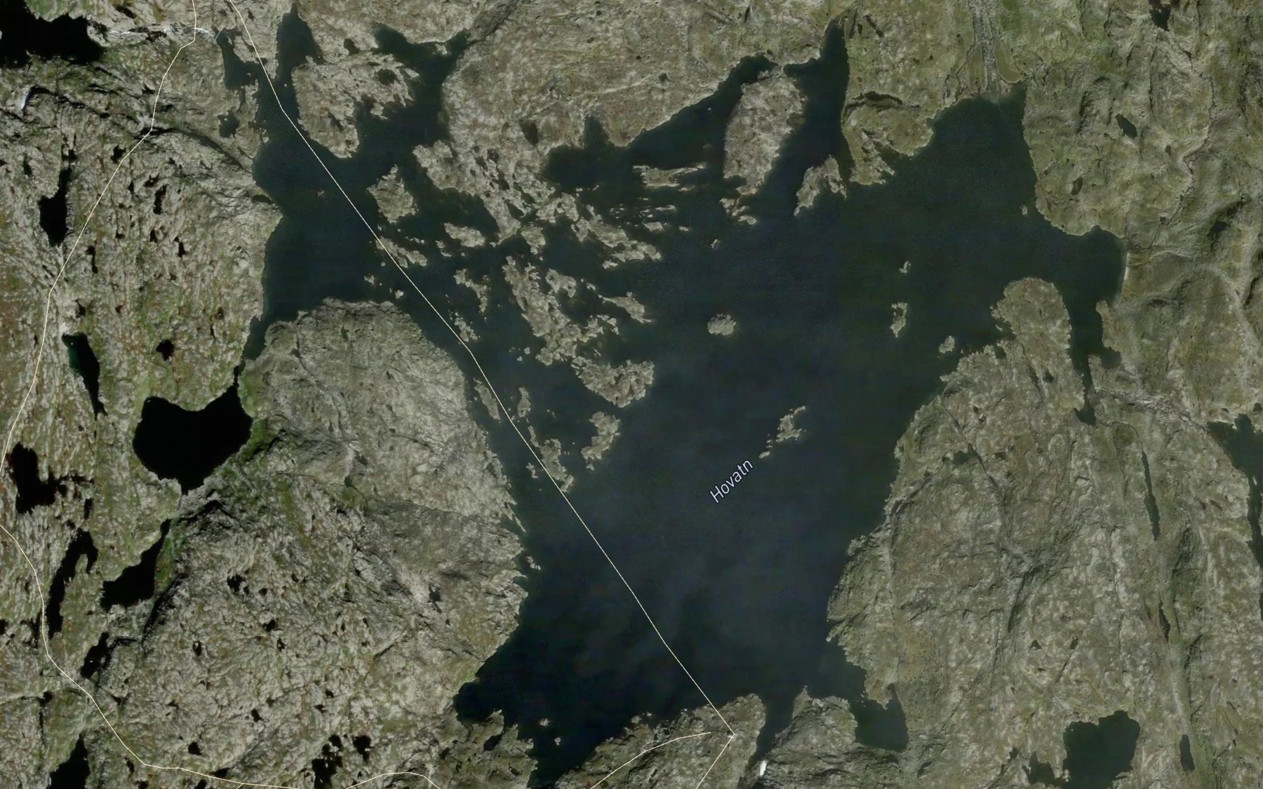Satellite map of the Hovatn