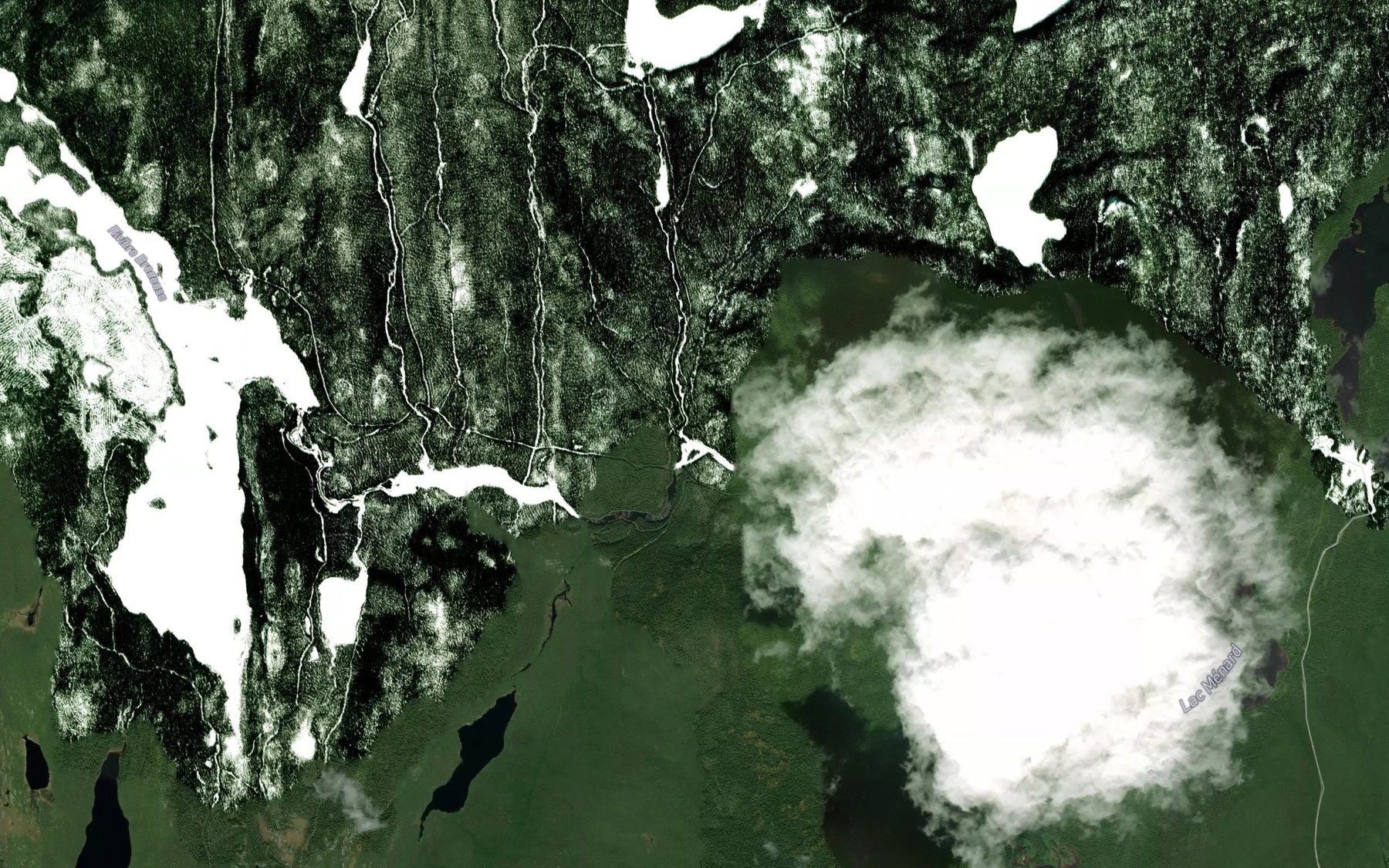 Satellite map of the Riviere Katshinuapishkatsh