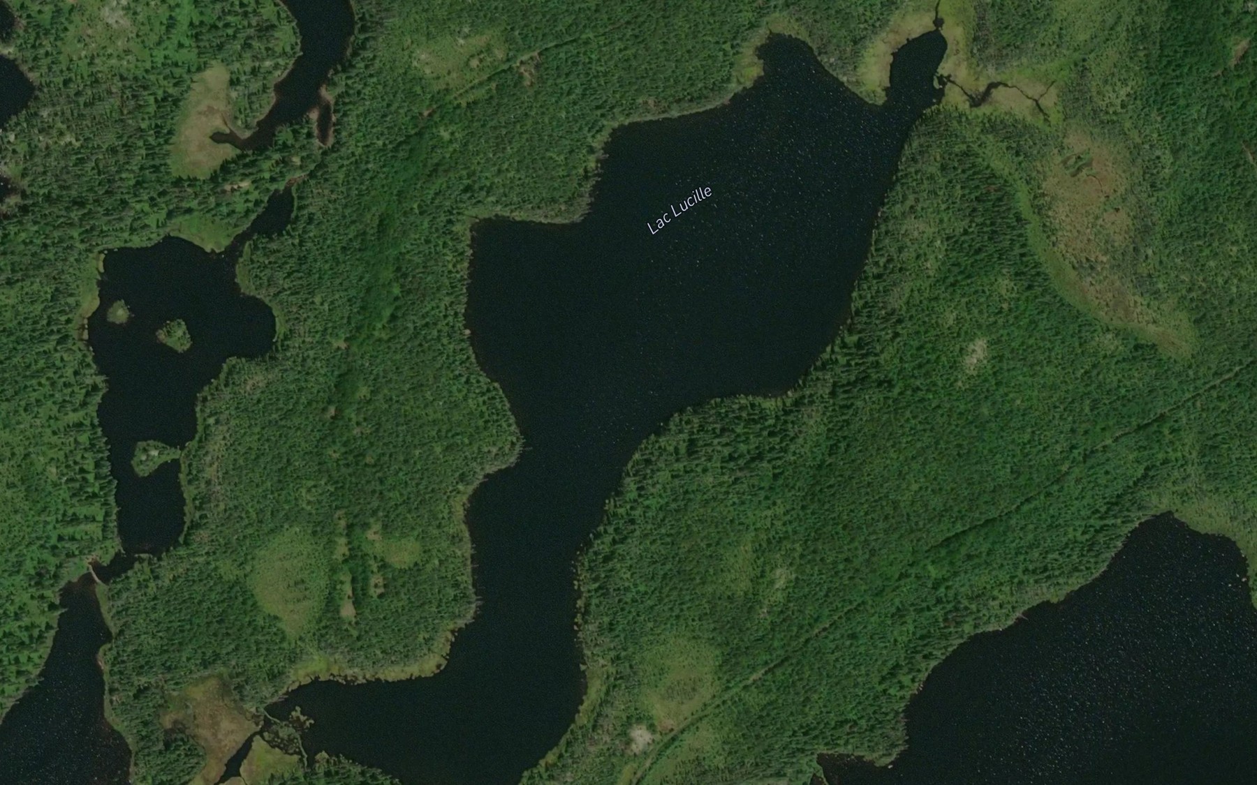 Satellite map of the Lac Lucille